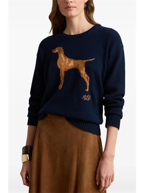 Intarsia pointer dog sweater LAUREN RALPH LAUREN | 200P14120500NY